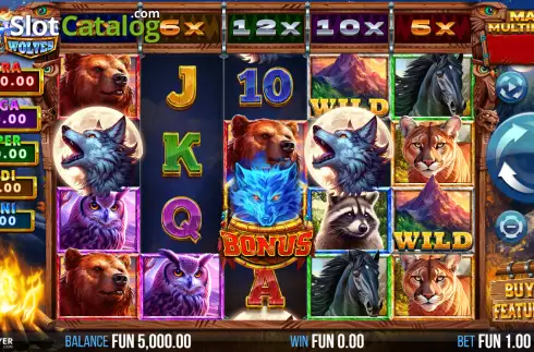 Οθόνη2. 5 Wild Wolves Κουλοχέρης 