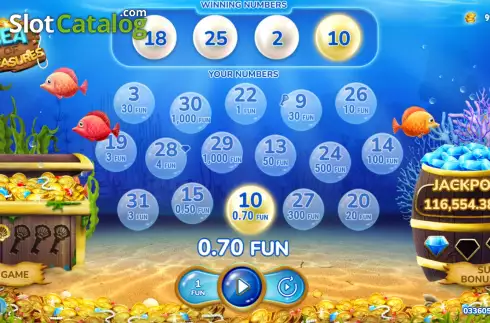 Οθόνη3. Sea of Treasures (7777 Gaming) Κουλοχέρης