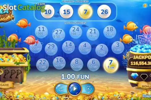 Οθόνη4. Sea of Treasures (7777 Gaming) Κουλοχέρης