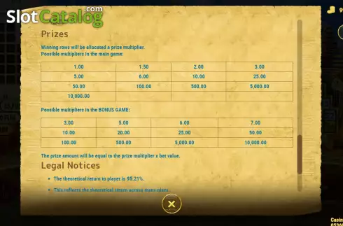 Οθόνη6. Egyptian Treasure (7777 Gaming) Κουλοχέρης