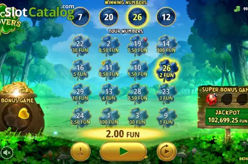 Οθόνη4. Lucky Clovers (7777 Gaming) Κουλοχέρης