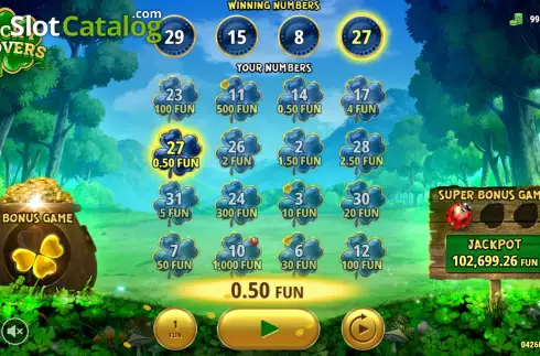 Οθόνη3. Lucky Clovers (7777 Gaming) Κουλοχέρης