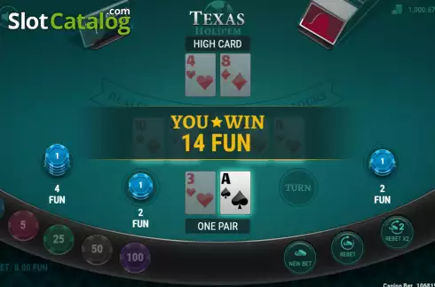 Οθόνη3. Texas Hold'em (7777 Gaming) Κουλοχέρης