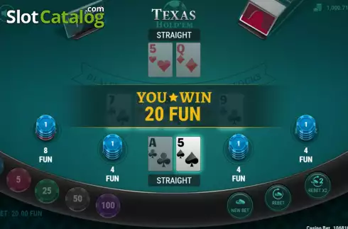 Οθόνη4. Texas Hold'em (7777 Gaming) Κουλοχέρης