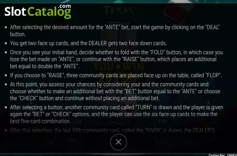 Οθόνη5. Texas Hold'em (7777 Gaming) Κουλοχέρης