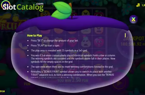 Οθόνη5. Fruits (7777 Gaming) Κουλοχέρης
