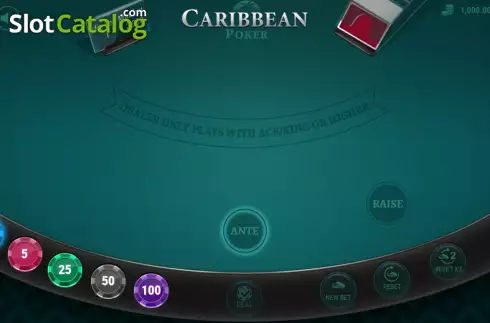 Οθόνη2. Caribbean Poker (7777 Gaming) Κουλοχέρης