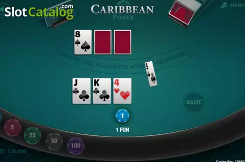 Οθόνη3. Caribbean Poker (7777 Gaming) Κουλοχέρης