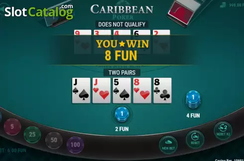Οθόνη4. Caribbean Poker (7777 Gaming) Κουλοχέρης