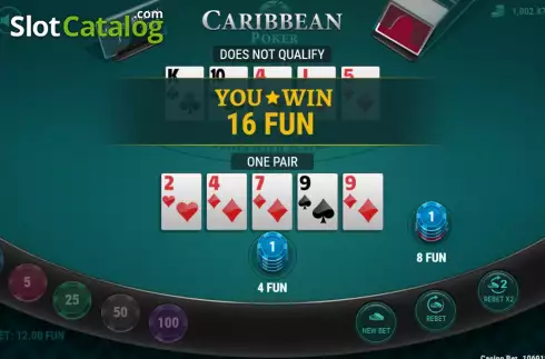Οθόνη5. Caribbean Poker (7777 Gaming) Κουλοχέρης