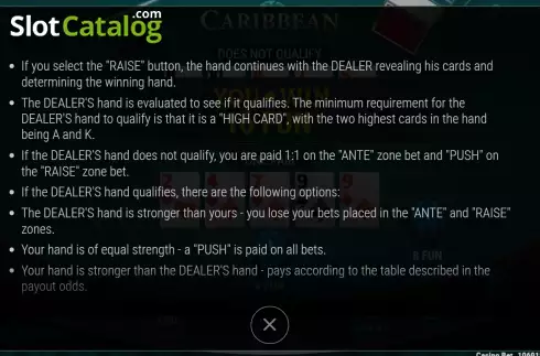 Οθόνη7. Caribbean Poker (7777 Gaming) Κουλοχέρης