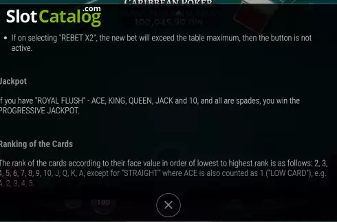 Οθόνη8. Caribbean Poker Royal Flush Jackpot Κουλοχέρης 