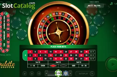 Οθόνη2. European Roulette (7777 Gaming) Κουλοχέρης