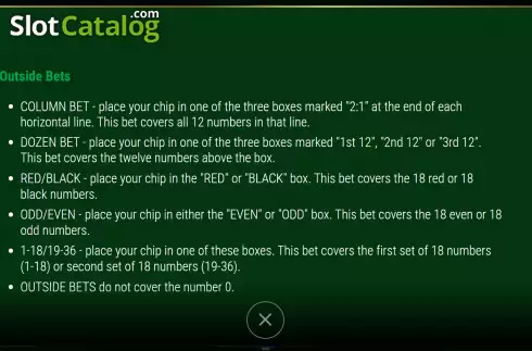 Οθόνη9. European Roulette (7777 Gaming) Κουλοχέρης