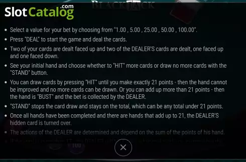 Οθόνη5. Blackjack (7777 Gaming) Κουλοχέρης