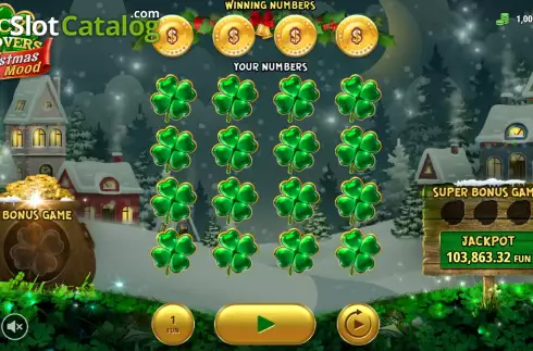 Οθόνη2. Lucky Clovers Christmas Κουλοχέρης 
