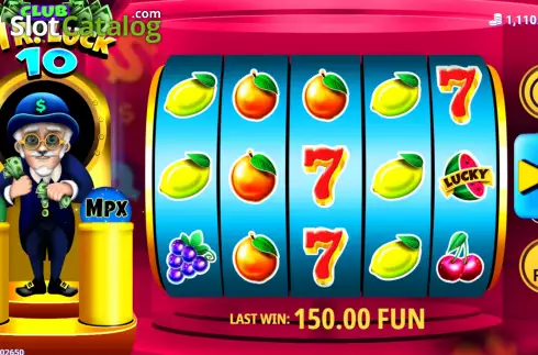 Οθόνη2. Club Mr. Luck 10 Κουλοχέρης 