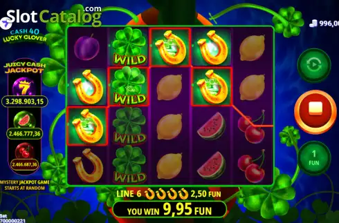 Οθόνη3. Cash 40 Lucky Clover Κουλοχέρης 