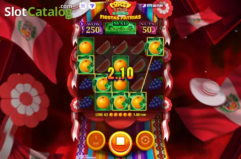 Οθόνη3. Crazy 100 Bucks Fiestas Patrias Κουλοχέρης