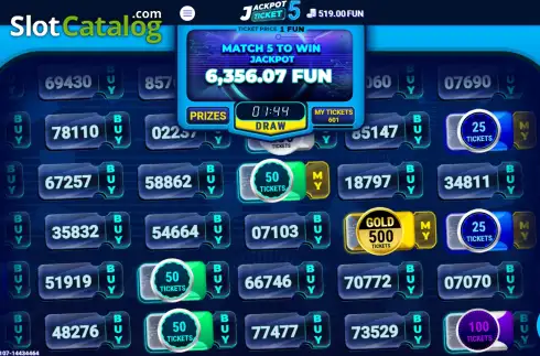 Οθόνη2. Jackpot Ticket 5 Κουλοχέρης