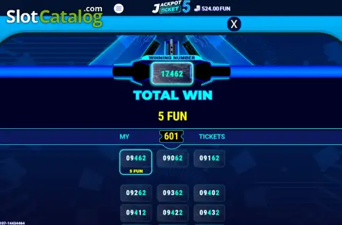 Οθόνη3. Jackpot Ticket 5 Κουλοχέρης