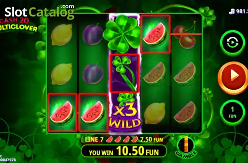 Οθόνη3. Cash 20 Multiclover Κουλοχέρης