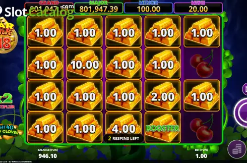 Οθόνη3. Cash 40 Lucky Clover Bar Link Κουλοχέρης