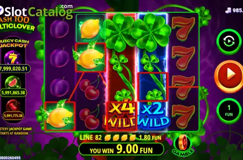 Οθόνη3. Cash 100 Multiclover Κουλοχέρης