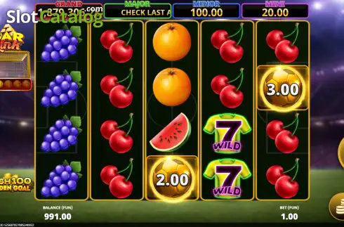 Οθόνη2. Cash 100 Golden Goal Bar Link Κουλοχέρης 