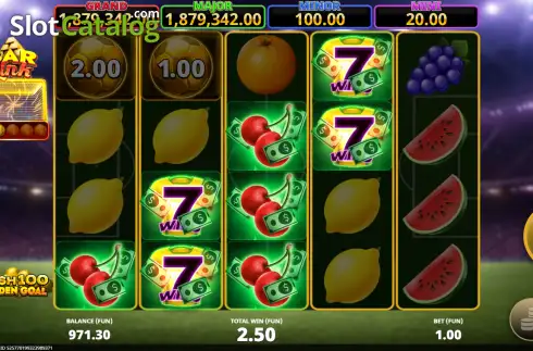 Οθόνη3. Cash 100 Golden Goal Bar Link Κουλοχέρης 