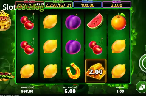 Οθόνη2. Cash 20 Lucky Clover Bar Link Κουλοχέρης