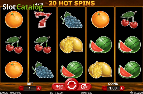 Οθόνη2. 20 Hot Spins Κουλοχέρης