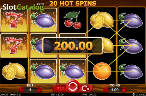Οθόνη5. 20 Hot Spins Κουλοχέρης