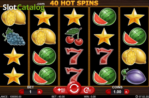 Οθόνη2. 40 Hot Spins Κουλοχέρης 