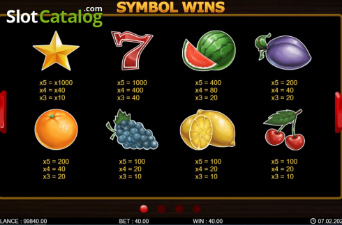 Οθόνη6. 40 Hot Spins Κουλοχέρης 
