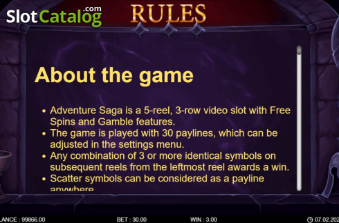 Οθόνη9. Adventure Saga Κουλοχέρης