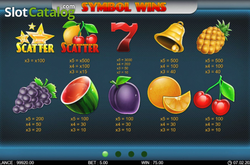 Οθόνη6. Lucky Fruit Lines Κουλοχέρης