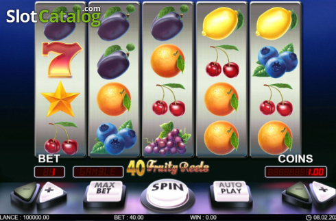 Οθόνη2. 40 Fruity Reels Κουλοχέρης 