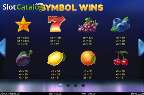 Οθόνη6. 40 Fruity Reels Κουλοχέρης 