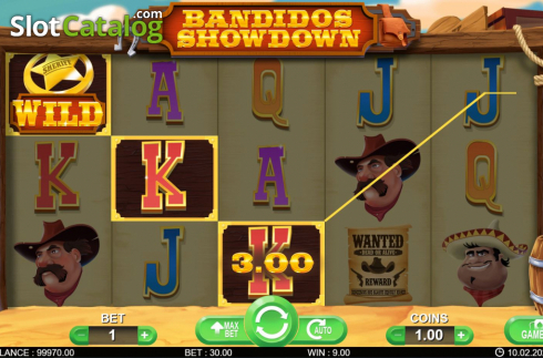 Οθόνη3. Bandidos Showdown Κουλοχέρης