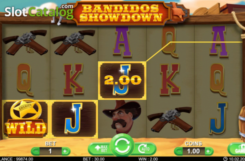 Οθόνη5. Bandidos Showdown Κουλοχέρης