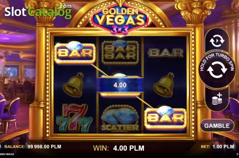 Οθόνη3. Golden Vegas 3x3 Κουλοχέρης
