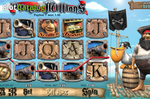 Οθόνη7. Pirates Millions Κουλοχέρης