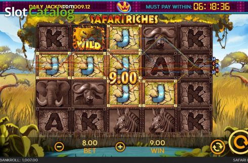 Οθόνη5. Safari Riches Κουλοχέρης