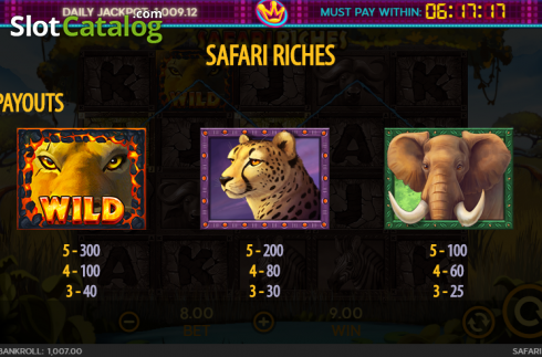 Οθόνη6. Safari Riches Κουλοχέρης