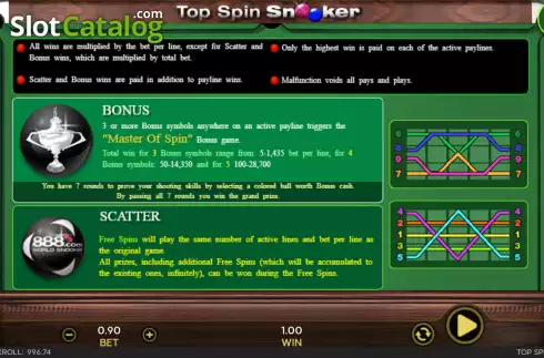 Οθόνη7. Top Spin Snooker Κουλοχέρης