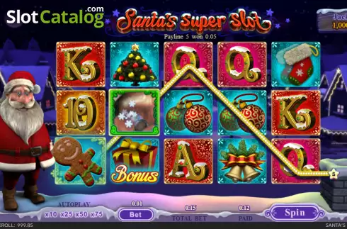 Οθόνη3. Santas Super Slot Κουλοχέρης