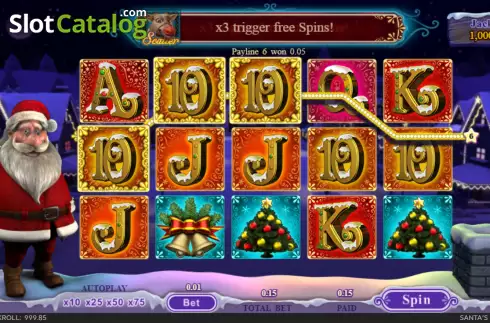 Οθόνη4. Santas Super Slot Κουλοχέρης
