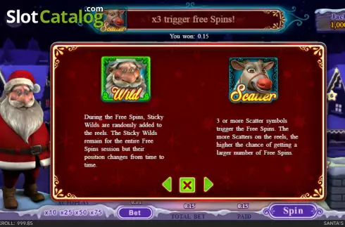 Οθόνη5. Santas Super Slot Κουλοχέρης