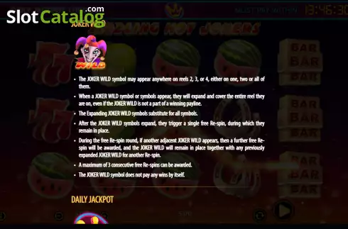 Οθόνη5. Sizzling Hot Jokers Κουλοχέρης